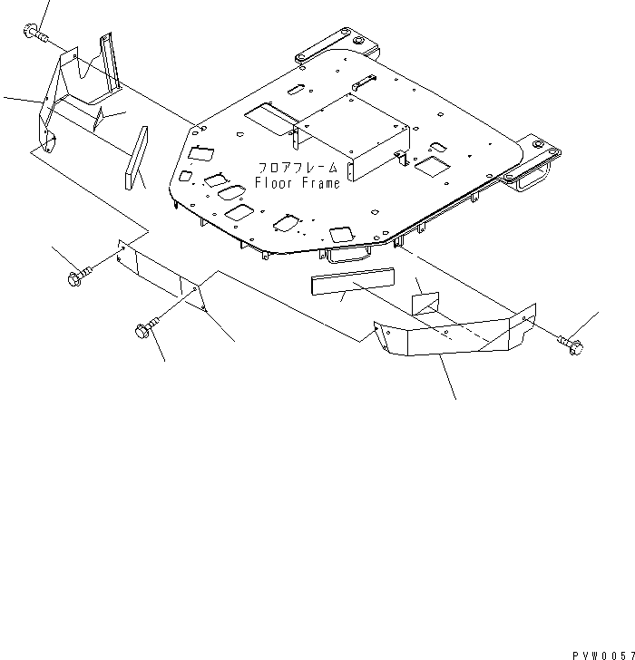 Compactors Komatsu / WF450T-3 S/N 53001-UP(wf450t1c) / COVER (FOR FLOOR FRAME)(270310 : M4230-01A0)