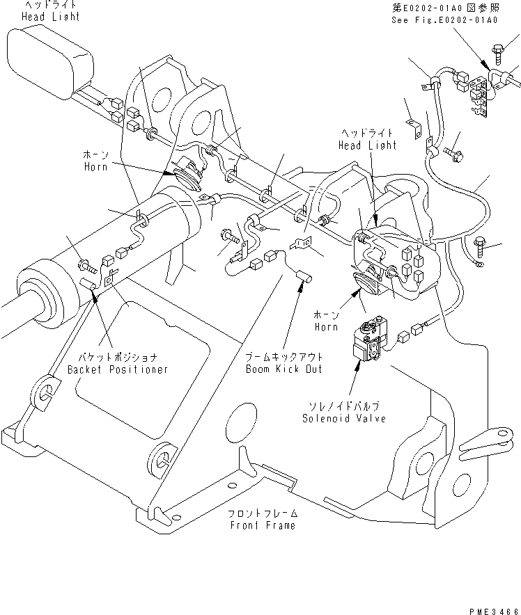 Compactors Komatsu / WF550-3D S/N 50001-UP(wf550-3c) / WIRING HARNESS (FRONT FRAME LINE)(120030 : E0200-01A0)