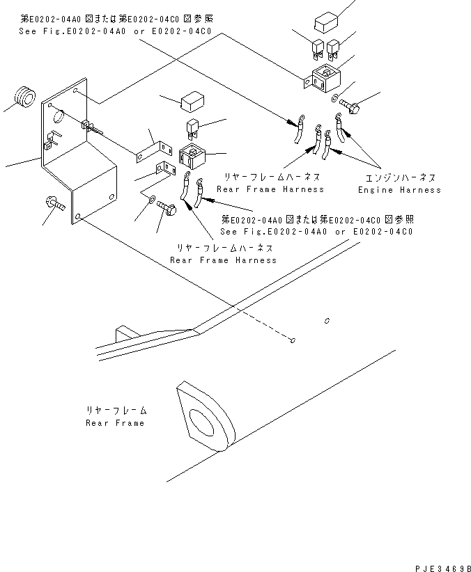 Compactors Komatsu / WF550-3D S/N 50001-UP(wf550-3c) / WIRING HARNESS (SLOW BLOW FUSE AND MOUNTING)(120060 : E0202-03A0)