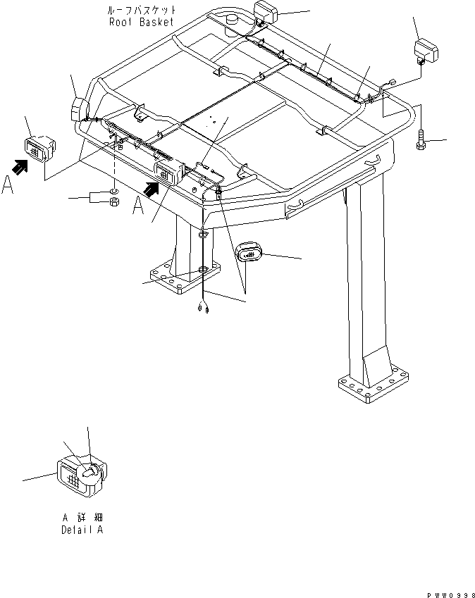 Compactors Komatsu / WF550-3D S/N 50001-UP(wf550-3c) / ROOF LAMP(120110 : E0202-07C3)