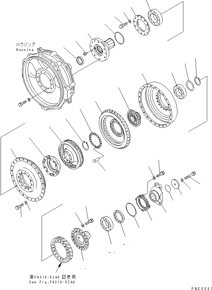 Compactors Komatsu / WF550-3D S/N 50001-UP(wf550-3c) / TORQUE CONVERTER(150090 : F4310-51A0)