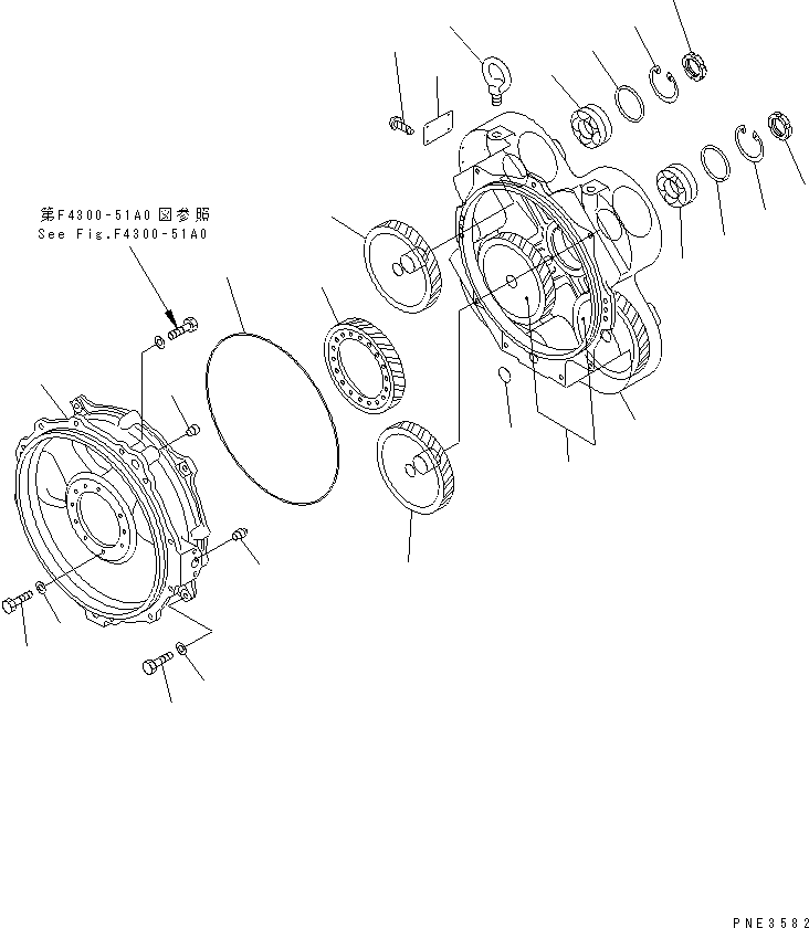 Compactors Komatsu / WF550-3D S/N 50001-UP(wf550-3c) / TORQUE CONVERTER CASE(150100 : F4310-52A0)