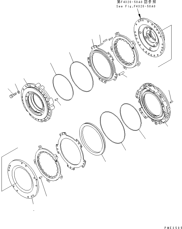 Compactors Komatsu / WF550-3D S/N 50001-UP(wf550-3c) / TRANSMISSION (2ND AND 1ST HOUSING)(150130 : F4320-53A0)