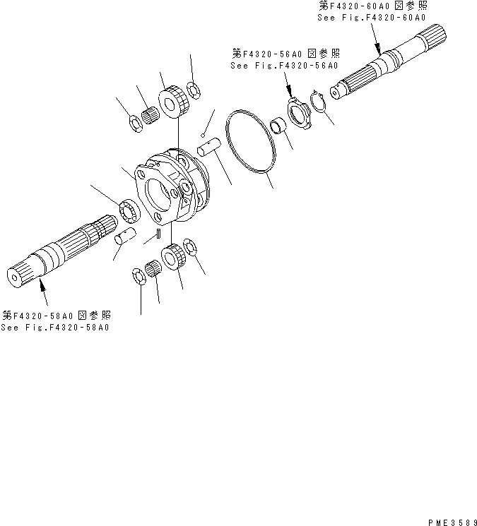 Compactors Komatsu / WF550-3D S/N 50001-UP(wf550-3c) / TRANSMISSION (4TH AND 3RD CARRIER)(150170 : F4320-57A0)