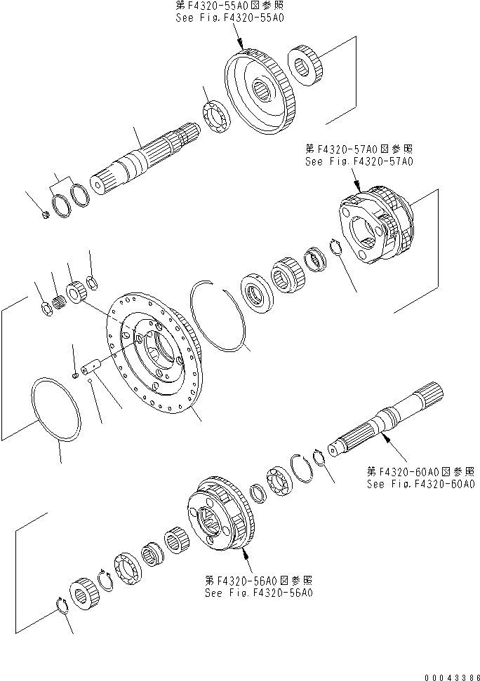 Compactors Komatsu / WF550-3D S/N 50001-UP(wf550-3c) / TRANSMISSION (2ND AND 1ST CARRIER)(150180 : F4320-58A0)