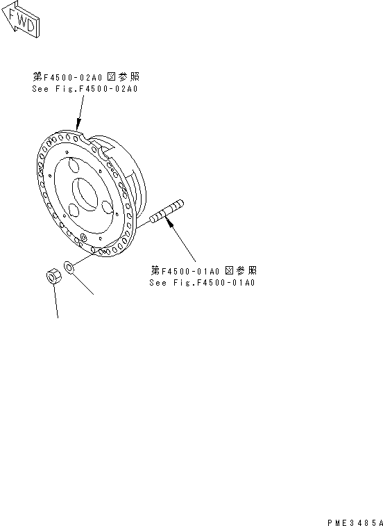Compactors Komatsu / WF550-3D S/N 50001-UP(wf550-3c) / REAR AXLE (WHEEL RIM MOUNTING PARTS)(150430 : F4500-06A0)