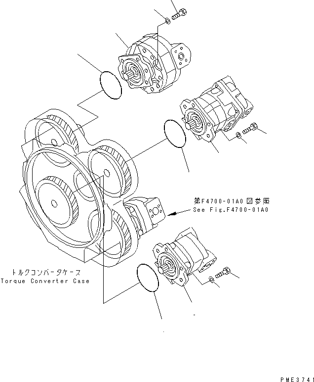 Compactors Komatsu / WF550-3D S/N 50001-UP(wf550-3c) / PUMP (PUMP AND MOUNTING PARTS)(180070 : H0210-01A0)