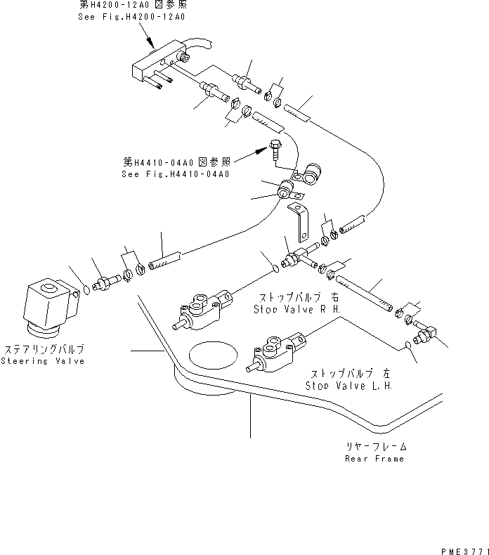Compactors Komatsu / WF550-3D S/N 50001-UP(wf550-3c) / STEERING HYDRAULIC LINE (DRAIN LINE)(180270 : H4410-07A0)