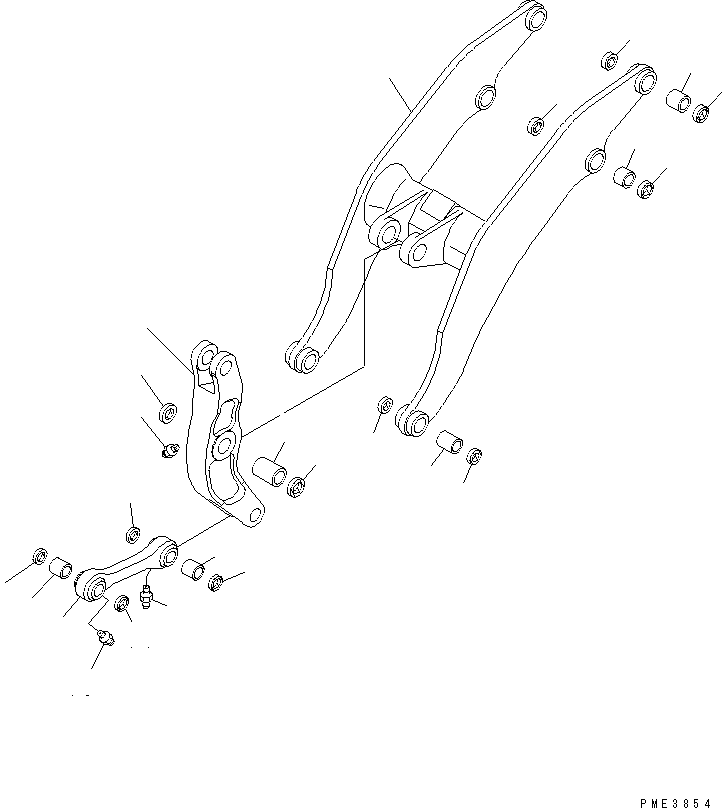 Compactors Komatsu / WF550-3D S/N 50001-UP(wf550-3c) / LIFT ARM AND BELLCRANK(#50001-50005)(330010 : T4110-01A0)