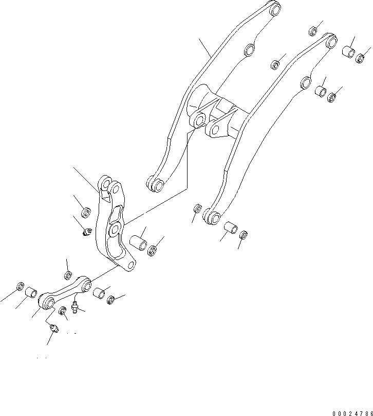 Compactors Komatsu / WF550-3D S/N 50001-UP(wf550-3c) / LIFT ARM AND BELLCRANK(#50006-)(330020 : T4110-01A0A)