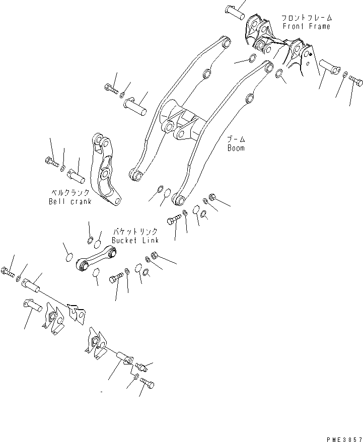 Compactors Komatsu / WF550-3D S/N 50001-UP(wf550-3c) / LIFT ARM AND BELLCRANK (MOUNTING PIN)(330030 : T4110-02A0)