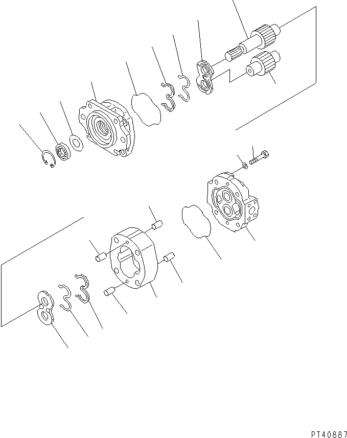 Compactors Komatsu / WF550-3D S/N 50001-UP(wf550-3c) / HYDRAULIC PUMP (TRANSMISSION)(420020 : Y1610-01A0)