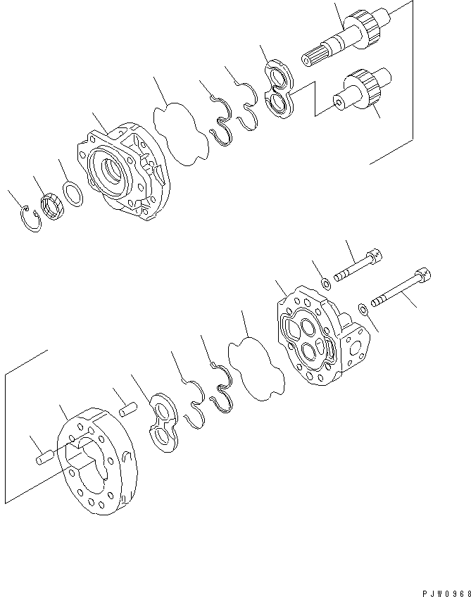 Compactors Komatsu / WF550-3D S/N 50001-UP(wf550-3c) / LOADER PUMP(420060 : Y1610-51A0)