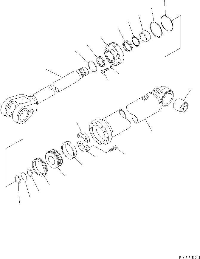 Compactors Komatsu / WF550-3D S/N 50001-UP(wf550-3c) / LIFT CYLINDER(#50001-50005)(420070 : Y1620-01A0)