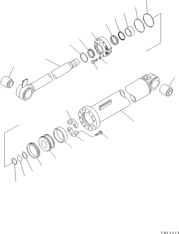 Compactors Komatsu / WF550-3D S/N 50001-UP(wf550-3c) / DUMP CYLINDER(#50001-50005)(420090 : Y1620-11A0)