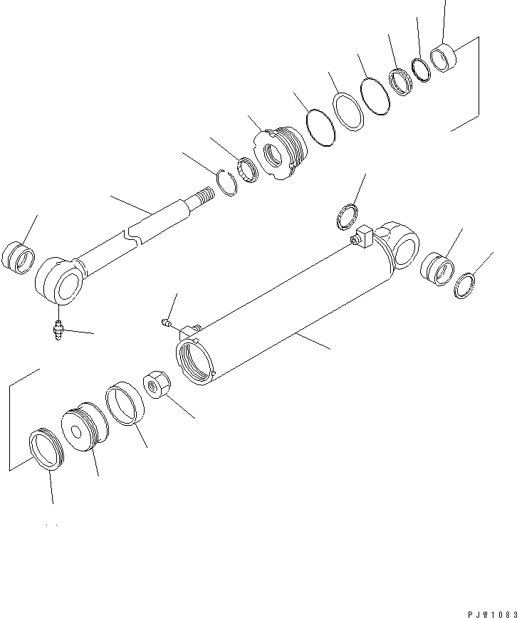 Compactors Komatsu / WF550-3D S/N 50001-UP(wf550-3c) / STEERING CYLINDER(#50006-)(420120 : Y1622-01A0A)