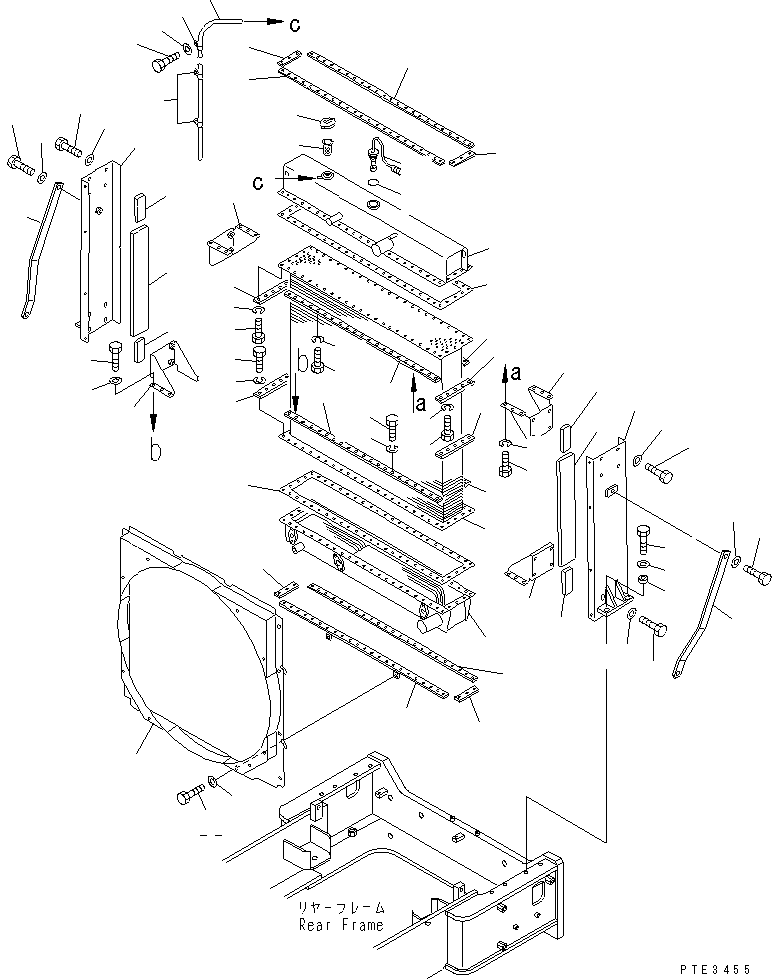 Compactors Komatsu / WF550T-3D S/N 50001-UP (For Komatsu Hanomag (Germany))(wf550t-c) / RADIATOR (RADIATOR AND MOUNTING)(060010 : C0110-01A0)