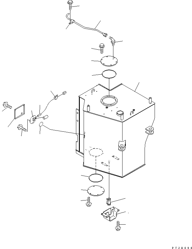 Compactors Komatsu / WF550T-3D S/N 50001-UP (For Komatsu Hanomag (Germany))(wf550t-c) / FUEL TANK(090010 : D0100-01A0)