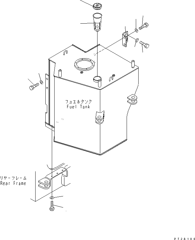 Compactors Komatsu / WF550T-3D S/N 50001-UP (For Komatsu Hanomag (Germany))(wf550t-c) / FUEL TANK (MOUNTING PARTS AND FUEL STRAINER)(090030 : D0100-03A0)