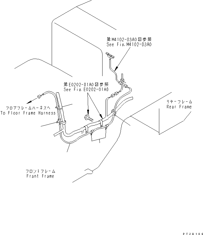 Compactors Komatsu / WF550T-3D S/N 50001-UP (For Komatsu Hanomag (Germany))(wf550t-c) / WIRING HARNESS (ADDITIONAL REAR HARNESS)(120120 : E0202-06A0)