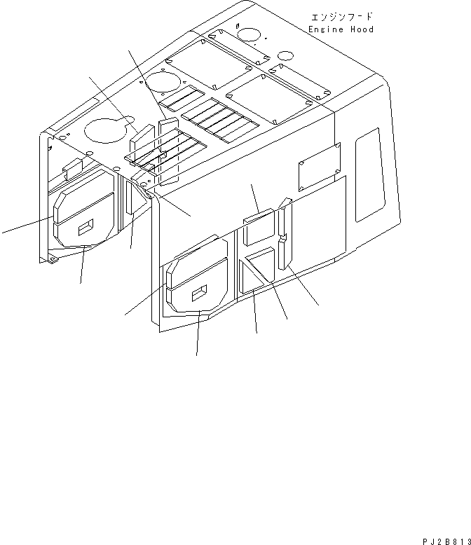 Compactors Komatsu / WF550T-3D S/N 50001-UP (For Komatsu Hanomag (Germany))(wf550t-c) / ENGINE HOOD (SHEET ? FOR HOOD DOOR) (EC NOISE SUPPRESSION)(270340 : M4120-03C0)