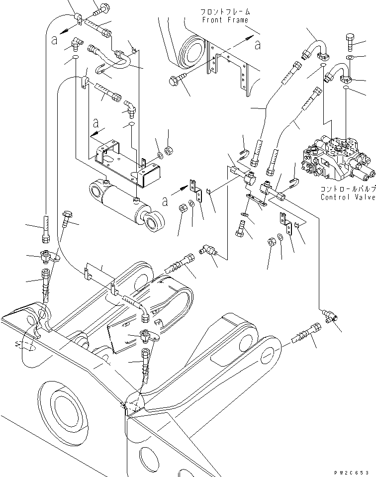 Compactors Komatsu / WF550T-3A S/N 50001-UP(wf550t-r) / HYDRAULIC PIPING (POWER TILT LINE)(180250 : H4200-13A2)