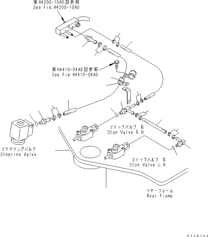 Compactors Komatsu / WF550T-3A S/N 50001-UP(wf550t-r) / STEERING HYDRAULIC LINE (DRAIN LINE)(180320 : H4410-06A0)