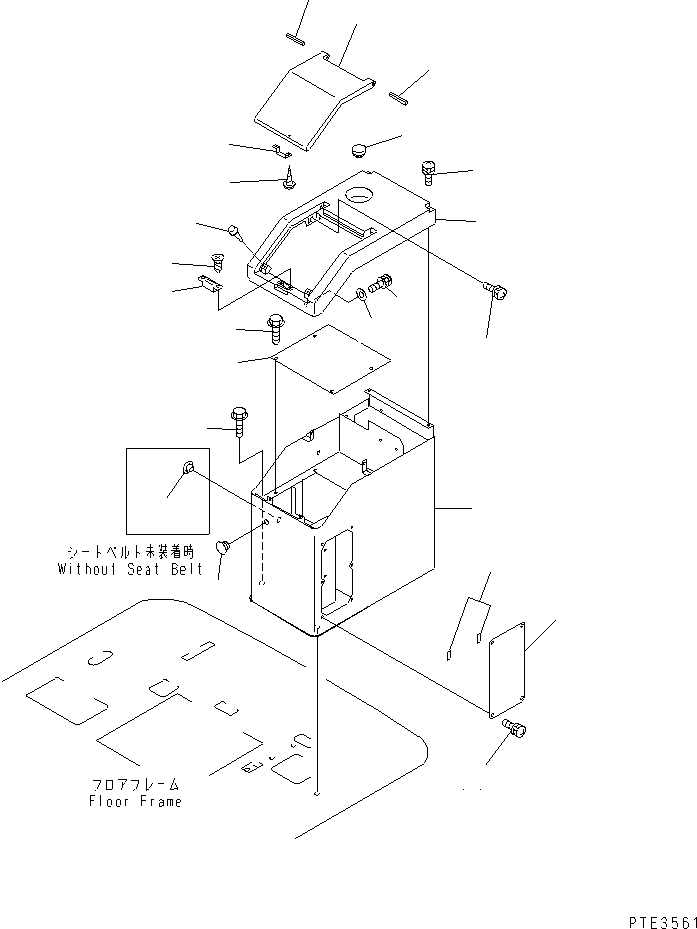 Compactors Komatsu / WF550T-3A S/N 50001-UP(wf550t-r) / AIR CONDITIONER AND HEATER COVER (L.H. CONSOLE BOX)(240450 : K0715-02A0)