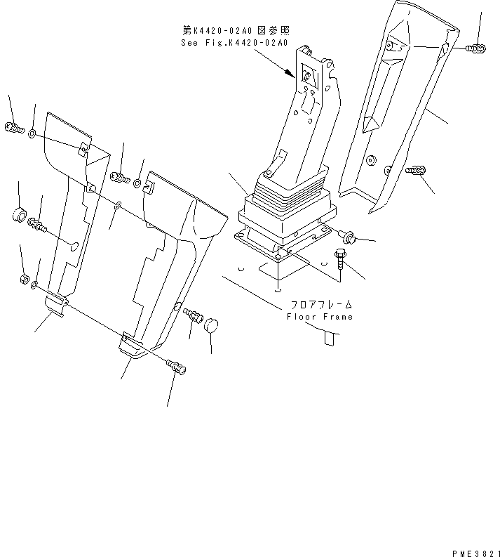 Compactors Komatsu / WF550T-3A S/N 50001-UP(wf550t-r) / WHEEL COLUMN AND STEERING VALVE (COLUMN COVER)(240700 : K4420-03A0)