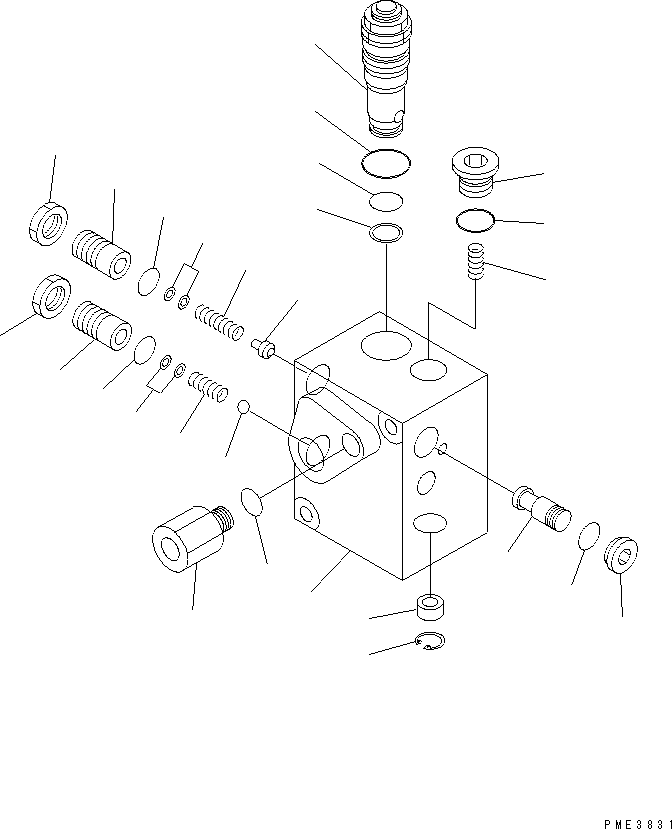 Compactors Komatsu / WF550T-3A S/N 50001-UP(wf550t-r) / BRAKE CONTROL (ACCUMULATOR CHARGE VALVE)(240800 : K4460-09A0)