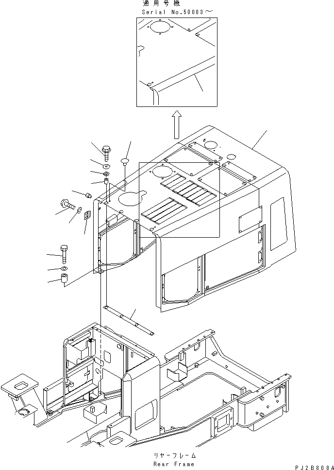 Compactors Komatsu / WF550T-3A S/N 50001-UP(wf550t-r) / RADIATOR GUARD AND HOOD (ENGINE HOOD¤ 1/2)(270130 : M4110-01A0)