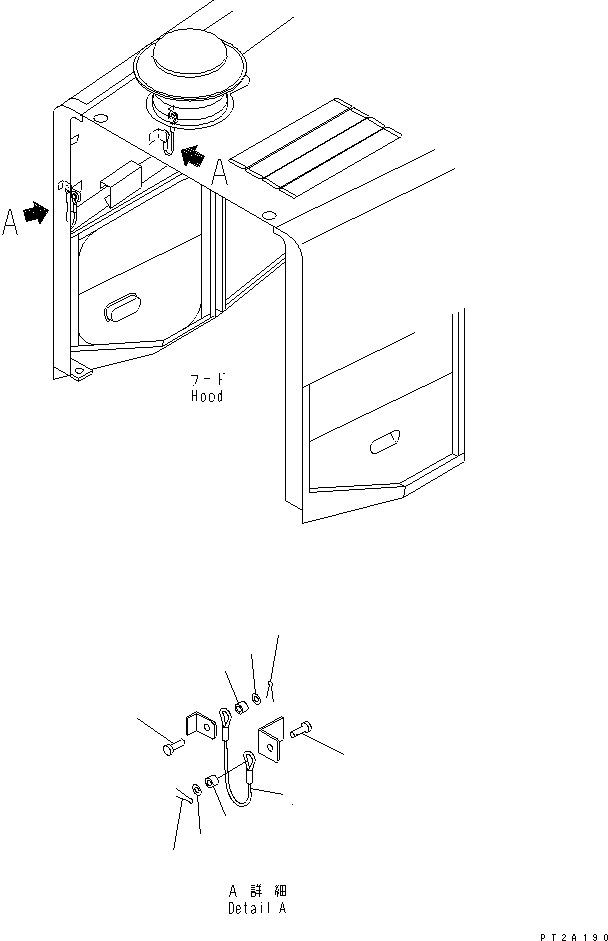 Compactors Komatsu / WF550T-3A S/N 50001-UP(wf550t-r) / RADIATOR GUARD AND HOOD (STOPPER AND AIR INTAKE EXTENSION)(270180 : M4110-04A0)