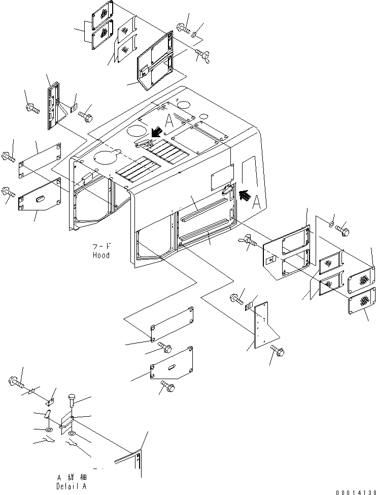 Compactors Komatsu / WF550T-3A S/N 50001-UP(wf550t-r) / ENGINE HOOD (SIDE COVER)(#50010-)(270210 : M4120-01A0B)