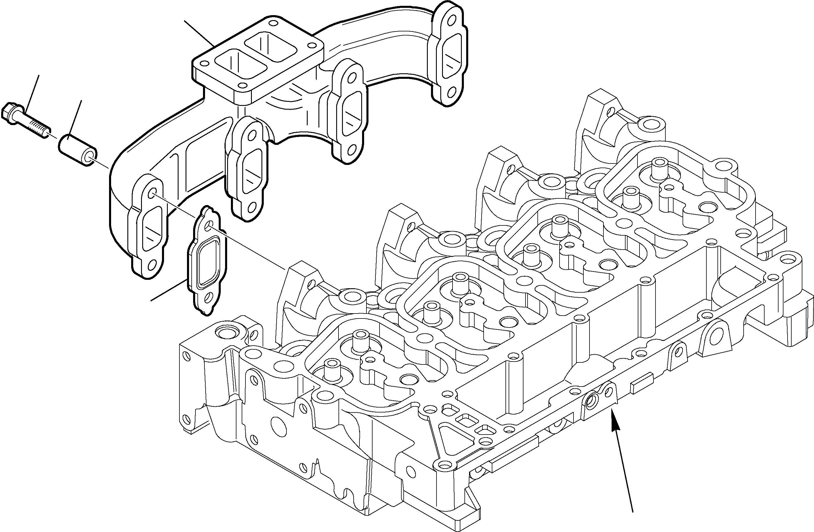 Telescopic Handlers Komatsu / WH713-1E0 WH714H-1E0 WH716-1E0 S/N 395F71003-Up(wh71e0) / EXHAUST MANIFOLD (1/2)(A-0151 : 0151)