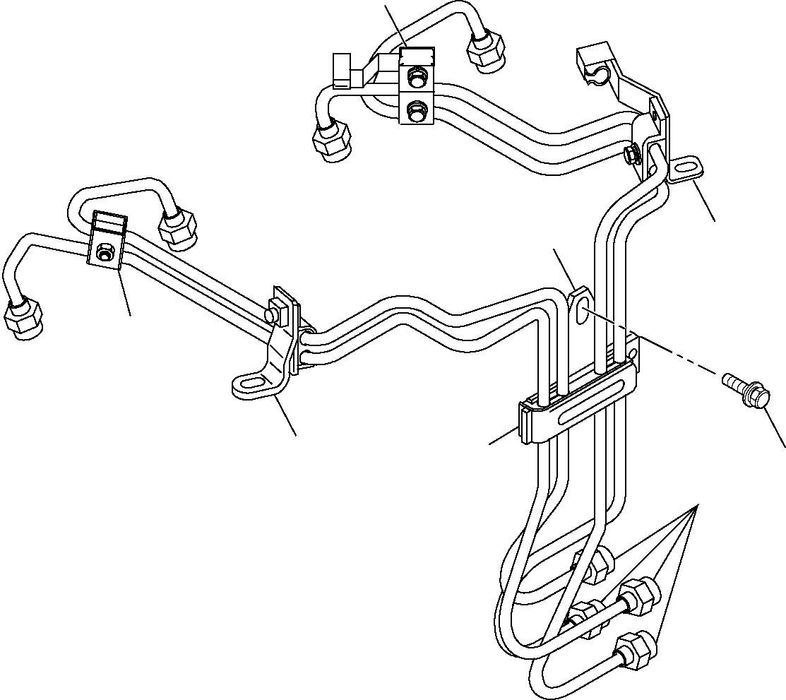 Telescopic Handlers Komatsu / WH713-1E0 WH714H-1E0 WH716-1E0 S/N 395F71003-Up(wh71e0) / FUEL INJECTION LINE(A-0415 : 0415)