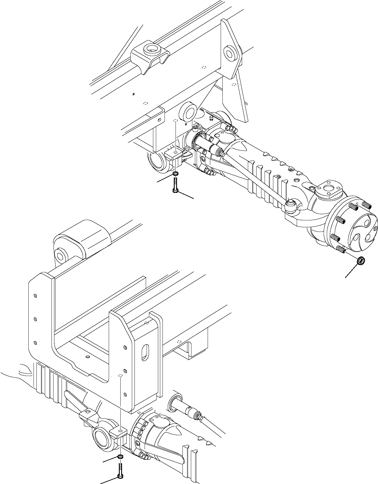 Telescopic Handlers Komatsu / WH713-1E0 WH714H-1E0 WH716-1E0 S/N 395F71003-Up(wh71e0) / AXLES FIXING(D-3100 : 3100)