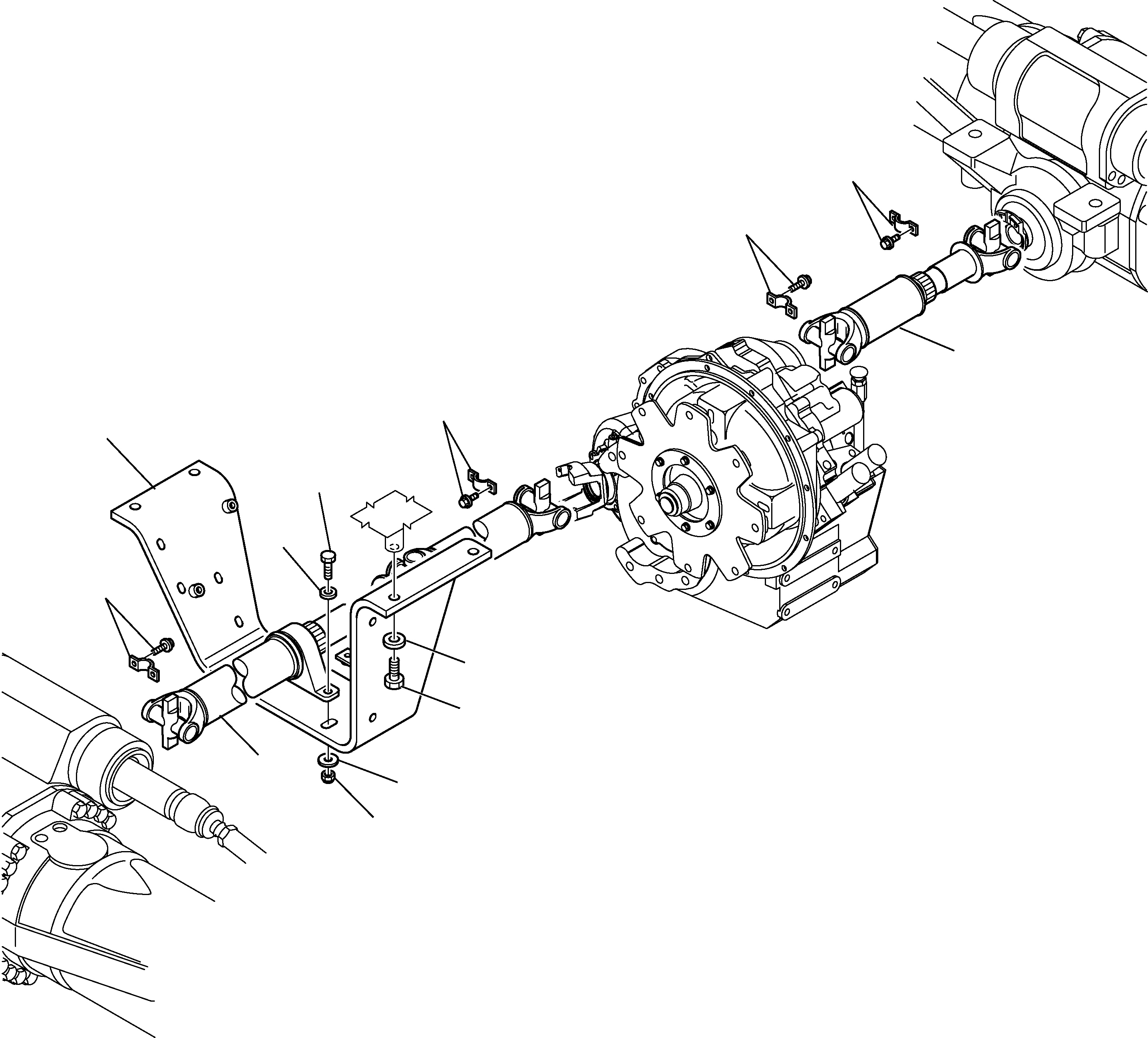 Telescopic Handlers Komatsu / WH713-1E0 WH714H-1E0 WH716-1E0 S/N 395F71003-Up(wh71e0) / PROPELLER SHAFT(D-3120 : 3120)