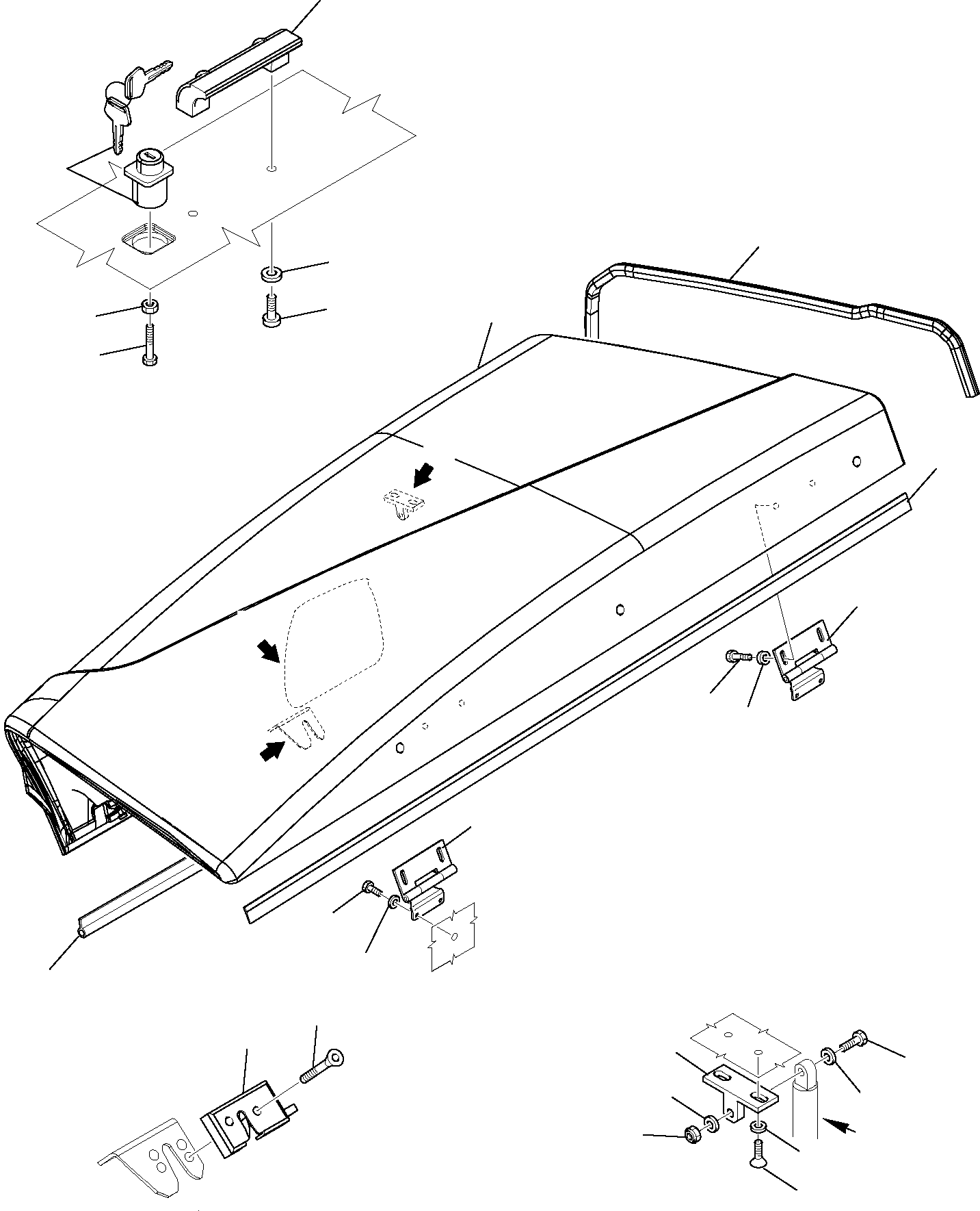Telescopic Handlers Komatsu / WH713-1E0 WH714H-1E0 WH716-1E0 S/N 395F71003-Up(wh71e0) / ENGINE SIDE COVERS (1/2)(F-5010 : 5010)