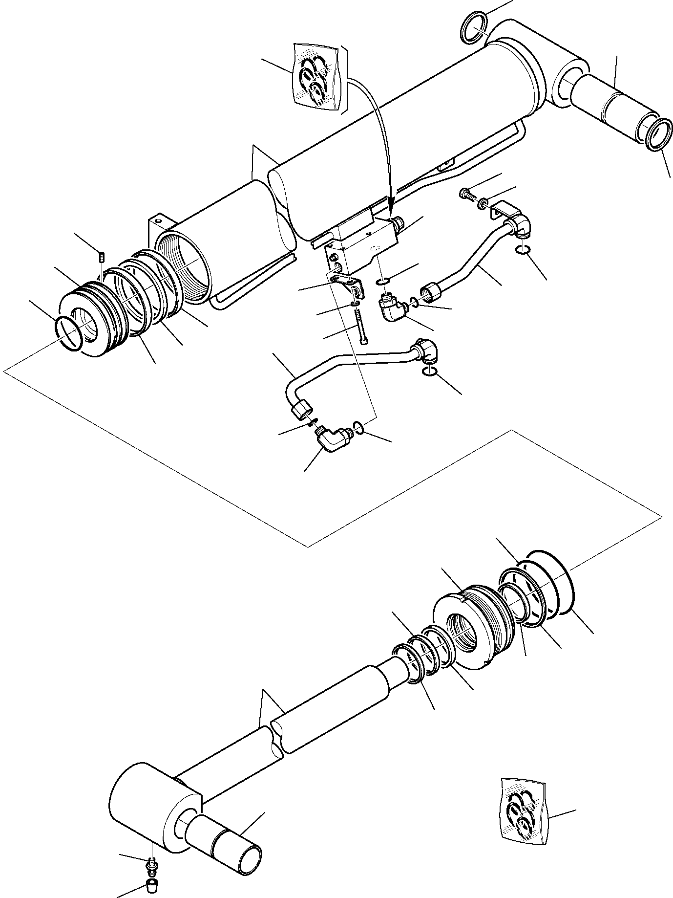 Telescopic Handlers Komatsu / WH713-1E0 WH714H-1E0 WH716-1E0 S/N 395F71003-Up(wh71e0) / LIFTING CYLINDER(H-7035 : 7035)