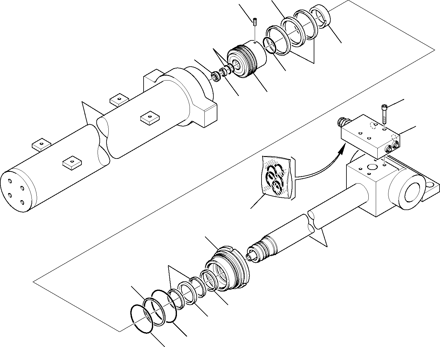 Telescopic Handlers Komatsu / WH713-1E0 WH714H-1E0 WH716-1E0 S/N 395F71003-Up(wh71e0) / EXTENSION BOOM CYLINDER (3/3) (WH716)(H-7467 : 7467)