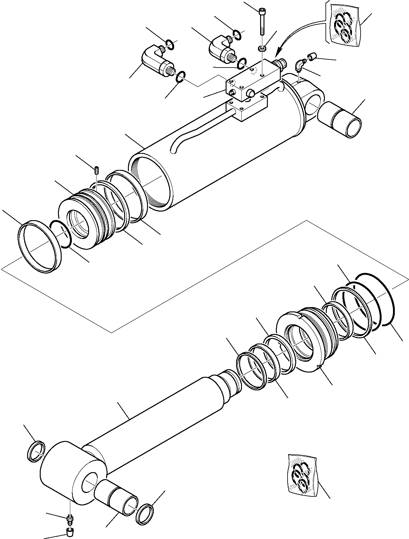 Telescopic Handlers Komatsu / WH713-1E0 WH714H-1E0 WH716-1E0 S/N 395F71003-Up(wh71e0) / TILTING CYLINDER(H-7580 : 7580)