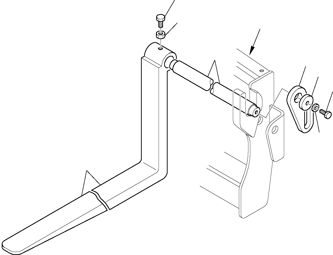 Telescopic Handlers Komatsu / WH713-1E0 WH714H-1E0 WH716-1E0 S/N 395F71003-Up(wh71e0) / FORK (4,5 ton) (WH714H-WH716)(H-7660 : 7660)