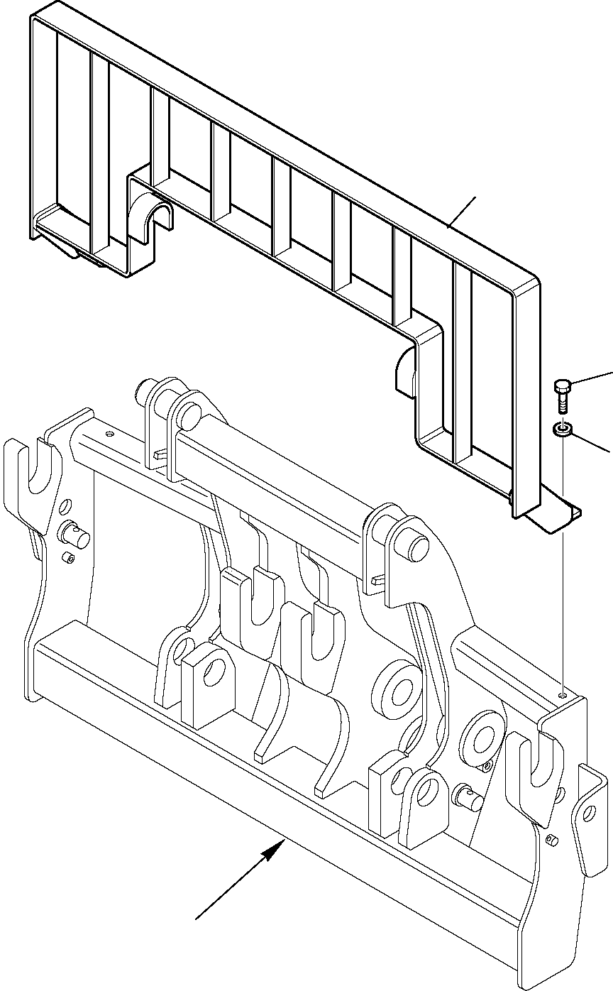 Telescopic Handlers Komatsu / WH713-1E0 WH714H-1E0 WH716-1E0 S/N 395F71003-Up(wh71e0) / EQUIPMENT CARRIER GUARD(H-7906 : 7906)