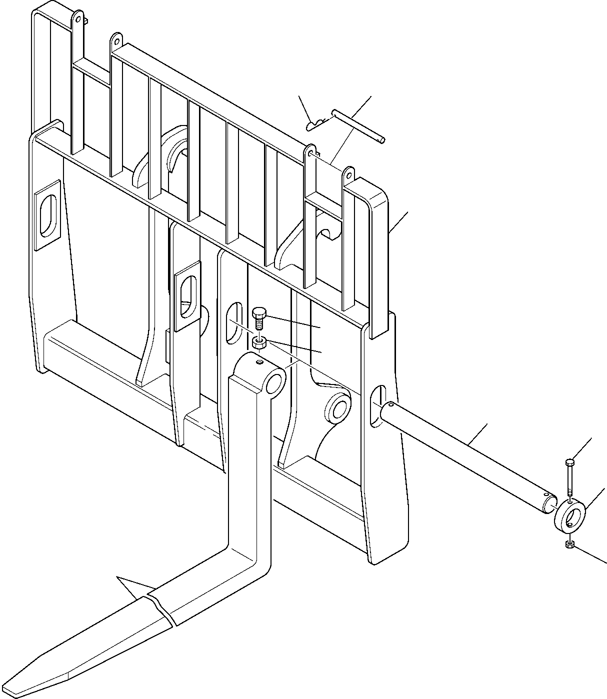 Telescopic Handlers Komatsu / WH713-1E0 WH714H-1E0 WH716-1E0 S/N 395F71003-Up(wh71e0) / QUICK COUPLING FRAME (FORK 100x60 - 4.5 ton)(H-7952 : 7952)