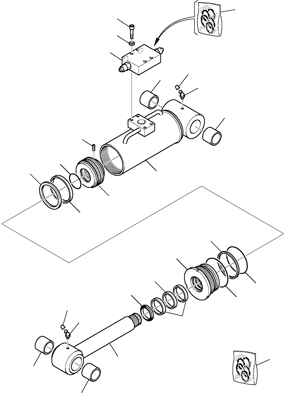 Telescopic Handlers Komatsu / WH713-1E0 WH714H-1E0 WH716-1E0 S/N 395F71003-Up(wh71e0) / FRAME LEVEL CYLINDER(H-7960 : 7960)