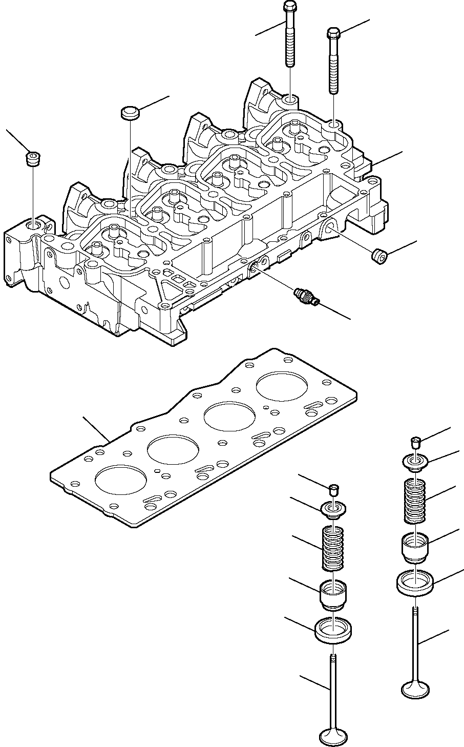 Telescopic Handlers Komatsu / WH713-1 WH714-1 WH714H-1 WH716-1 S/N 395F70241-Up(wh7_1) / CYLINDER HEAD (1/2)(A-0010 : 0101)