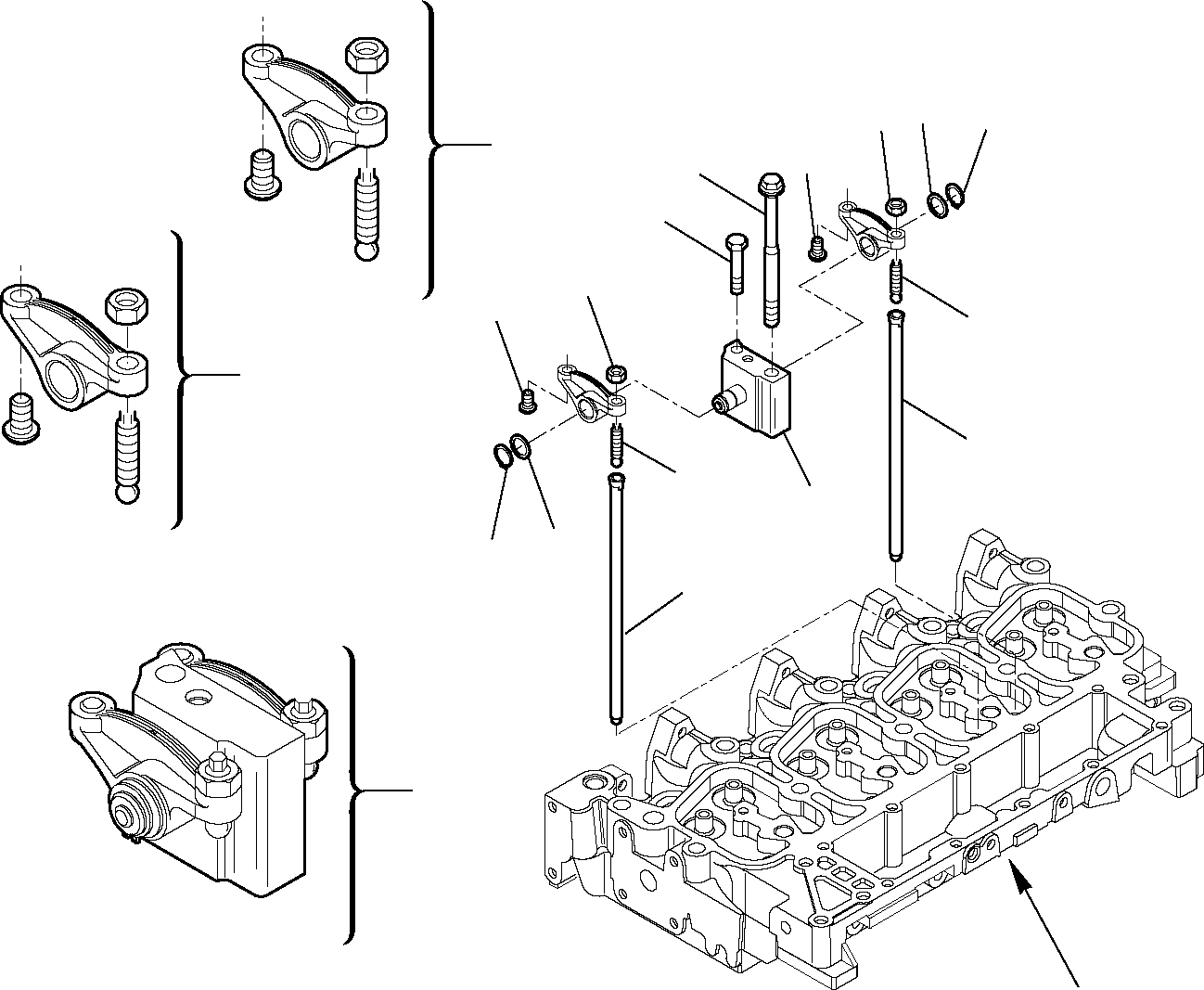 Telescopic Handlers Komatsu / WH713-1 WH714-1 WH714H-1 WH716-1 S/N 395F70241-Up(wh7_1) / CYLINDER HEAD (2/2)(A-0020 : 0103)