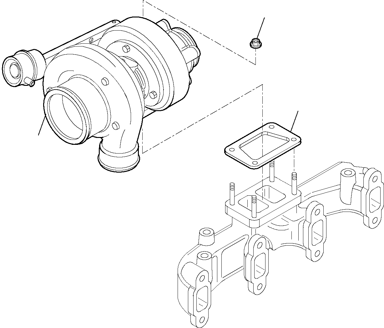Telescopic Handlers Komatsu / WH713-1 WH714-1 WH714H-1 WH716-1 S/N 395F70241-Up(wh7_1) / EXHAUST MANIFOLD (2/3)(A-0070 : 0155)