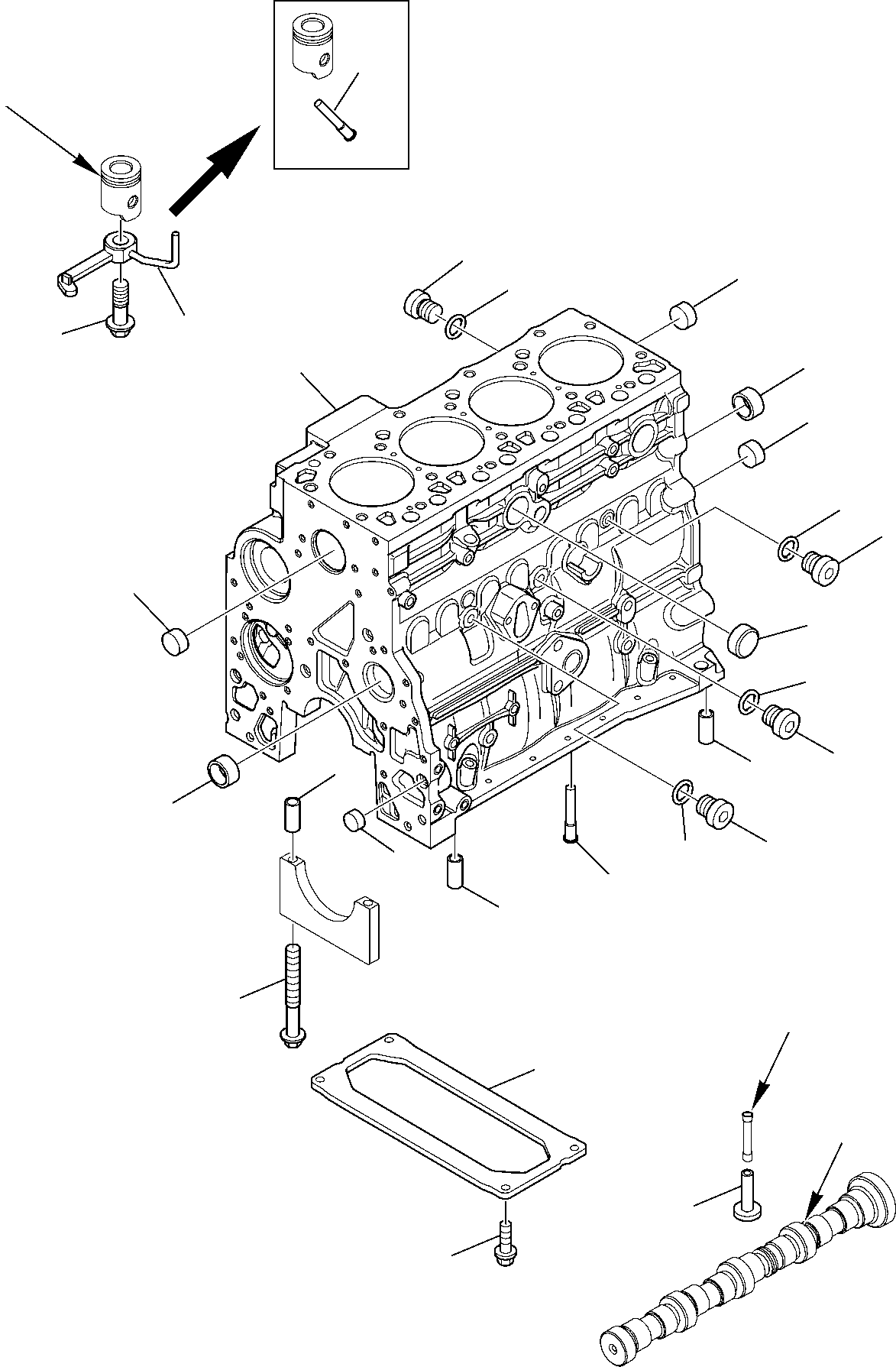 Telescopic Handlers Komatsu / WH713-1 WH714-1 WH714H-1 WH716-1 S/N 395F70241-Up(wh7_1) / CYLINDER BLOCK(A-0100 : 0201)