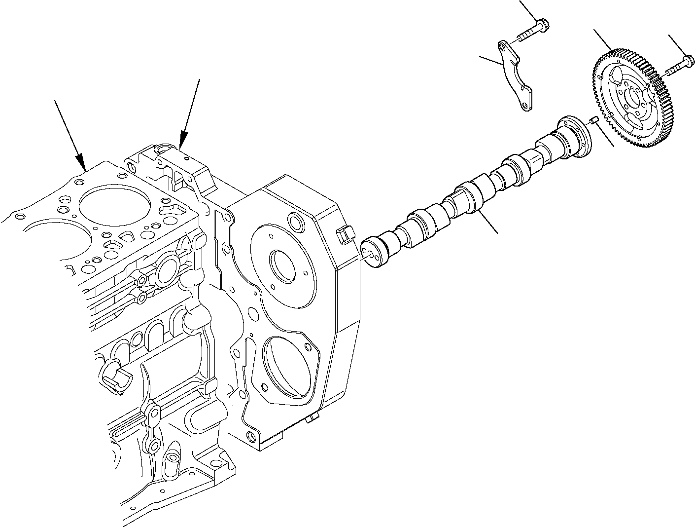 Telescopic Handlers Komatsu / WH713-1 WH714-1 WH714H-1 WH716-1 S/N 395F70241-Up(wh7_1) / CAMSHAFT AND DRIVING GEAR(A-0160 : 0231)